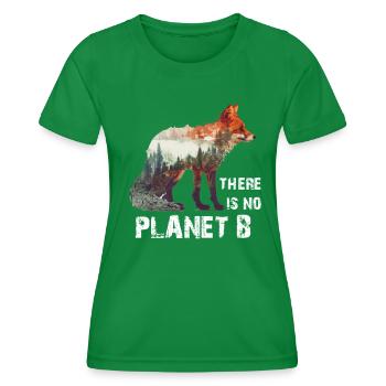 There is no Planet B Earth Day Mission Erde - Women's Functional T-Shirt - kelly green - Front - AI Model Female 172 dark (172cm)