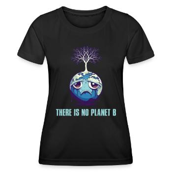 Il n’y a pas de Planète B Earth Day Mission Erde - T-shirt sport Femme - noir - Devant - AI Model Female 172 light (172cm)