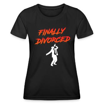 Enfin divorce partie divorce divorce - T-shirt sport Femme - noir - Devant - AI Model Female 172 light (172cm)