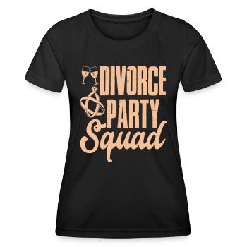 La partie divorce divorce enfin divorcée - T-shirt sport Femme - noir - Devant - AI Model Female 172 light (172cm)