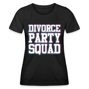 Partie de divorce heureux divorce divorce - T-shirt sport Femme - noir - Devant - AI Model Female 172 light (172cm)