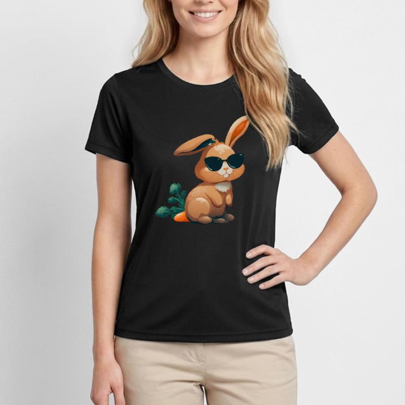 Easter Bunny Face Easter Bunny Rabbit Easter Women's Functional T-Shirt
