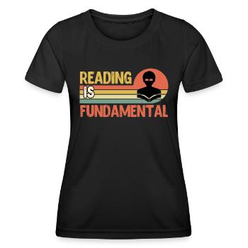 Buchliebhaber Lesefreund und Buchwurm - Frauen Funktions-T-Shirt - Schwarz - Vorne - AI Model Female 172 light (172cm)
