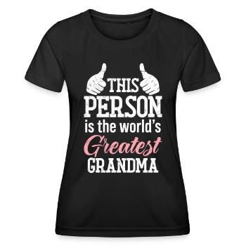 Weltbeste Oma Großmutter Super Oma Granny - Frauen Funktions-T-Shirt - Schwarz - Vorne - AI Model Female 172 light (172cm)