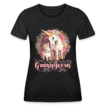 Grand-maïs Grand-mère Fête des mères Grand-mère Grand-mère - T-shirt sport Femme - noir - Devant - AI Model Female 172 light (172cm)