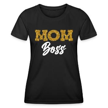 Mama Boss Muttertag starke Mama coole Mutter - Frauen Funktions-T-Shirt - Schwarz - Vorne - AI Model Female 172 light (172cm)