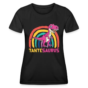 Tantesaurus Fête des mères Tante Tante Tante - T-shirt sport Femme - noir - Devant - AI Model Female 172 light (172cm)