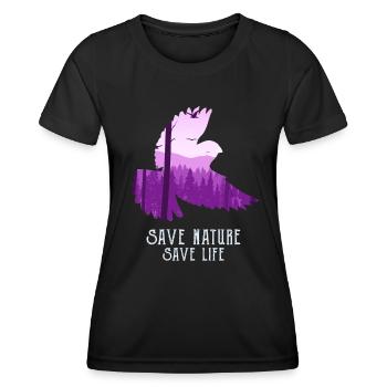 Save Nature Nature Conservation Species Conservation Save the Earth - Women's Functional T-Shirt - black - Front - AI Model Female 172 light (172cm)