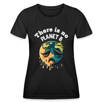 Il n’y a pas de Planète B Earth Day Mission Erde - T-shirt sport Femme - noir - Devant - AI Model Female 172 light (172cm)