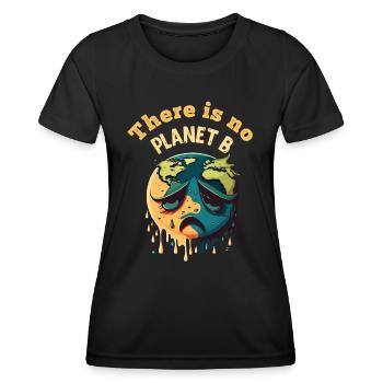 Il n’y a pas de Planète B Earth Day Mission Erde - T-shirt sport Femme - noir - Devant - AI Model Female 172 light (172cm)