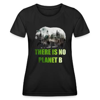 Il n’y a pas de Planète B Earth Day Mission Erde - T-shirt sport Femme - noir - Devant - AI Model Female 172 light (172cm)