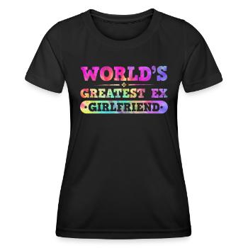 Ex Girlfriend Breakup Party Happily Separated - Women's Functional T-Shirt - black - Front - AI Model Female 172 light (172cm)