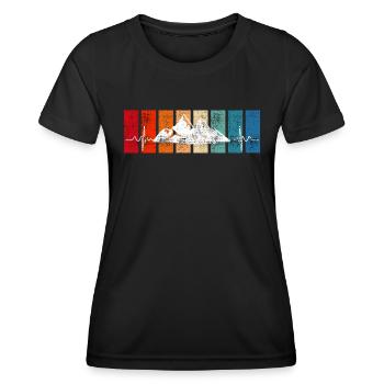 Summit Sports Mountaineers Summit Hikers Hiking - Women's Functional T-Shirt - black - Front - AI Model Female 172 light (172cm)