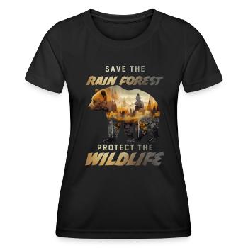 Rettet den Regenwald Umweltschutz Artenschutz - Frauen Funktions-T-Shirt - Schwarz - Vorne - AI Model Female 172 light (172cm)
