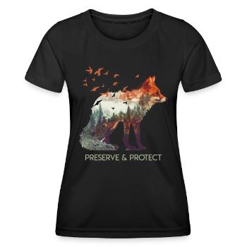 Umweltschutz Artenschutz Rettet die Erde - Frauen Funktions-T-Shirt - Schwarz - Vorne - AI Model Female 172 light (172cm)