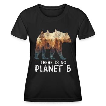Il n’y a pas d’espèce menacée de la planète B - T-shirt sport Femme - noir - Devant - AI Model Female 172 light (172cm)