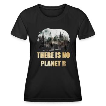 Il n’y a pas de Planète B Earth Day Mission Erde - T-shirt sport Femme - noir - Devant - AI Model Female 172 light (172cm)