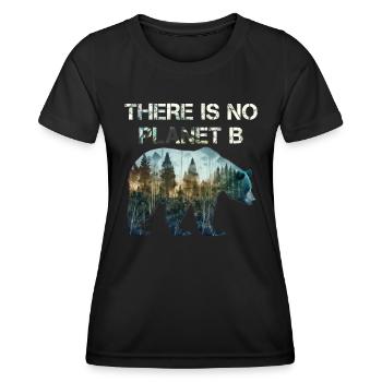 Il n’y a pas de Planète B Earth Day Mission Erde - T-shirt sport Femme - noir - Devant - AI Model Female 172 light (172cm)