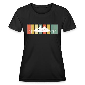 Summit Sports Mountaineers Summit Hikers Hiking - Women's Functional T-Shirt - black - Front - AI Model Female 172 light (172cm)