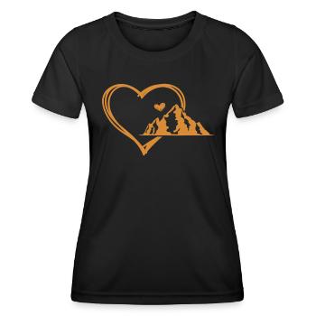 Mountains Wanderer Summit - Women's Functional T-Shirt - black - Front - AI Model Female 172 light (172cm)