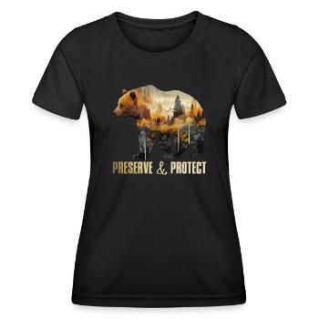 Umweltschutz Earth Day bedrohte Arten Mission Erde - Frauen Funktions-T-Shirt - Schwarz - Vorne - AI Model Female 172 light (172cm)