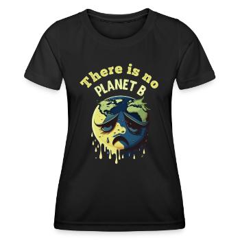 Il n’y a pas de Planète B Earth Day Mission Erde - T-shirt sport Femme - noir - Devant - AI Model Female 172 light (172cm)