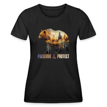 Umweltschutz Earth Day bedrohte Arten Mission Erde - Frauen Funktions-T-Shirt - Schwarz - Vorne - AI Model Female 172 light (172cm)