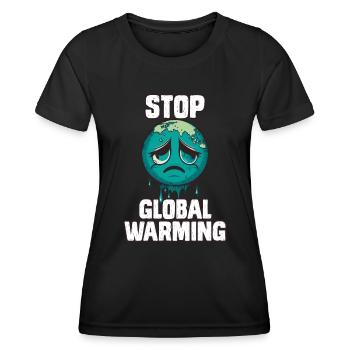 Protection du climat Stopper le réchauffement climatique d’une manière respectueuse du climat - T-shirt sport Femme - noir - Devant - AI Model Female 172 light (172cm)