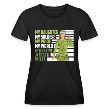 Proud Father Army Soldier Daughter Patriot - Women's Functional T-Shirt - black - Front - AI Model Female 172 light (172cm)