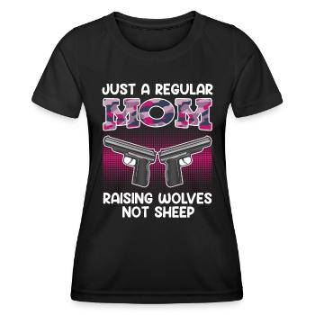 Military Fan Patriot Mom Soldier USA America - Women's Functional T-Shirt - black - Front - AI Model Female 172 light (172cm)