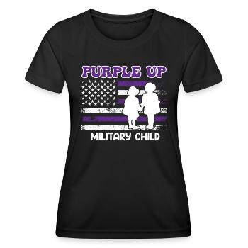 Purple Up Military Child America Patriots - Women's Functional T-Shirt - black - Front - AI Model Female 172 light (172cm)