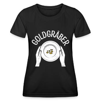 Goldgräber Gold Digger Goldrausch Goldjäger - Frauen Funktions-T-Shirt - Schwarz - Vorne - AI Model Female 172 light (172cm)