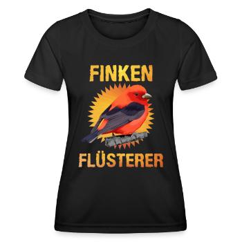 Finken Flüsterer Finch Whisperer Vogelfreund - Frauen Funktions-T-Shirt - Schwarz - Vorne - AI Model Female 172 light (172cm)