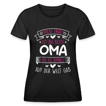 Weltbeste Oma Muttertag coole Oma Granny - Frauen Funktions-T-Shirt - Schwarz - Vorne - AI Model Female 172 light (172cm)