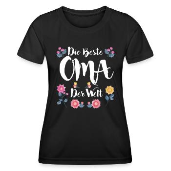 Weltbeste Oma Muttertag coole Oma Granny - Frauen Funktions-T-Shirt - Schwarz - Vorne - AI Model Female 172 light (172cm)