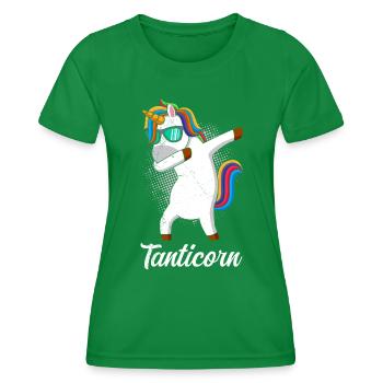 Einhorn cool Muttertag Tanten Einhörner - Frauen Funktions-T-Shirt - Kelly Green - Vorne - AI Model Female 172 dark (172cm)