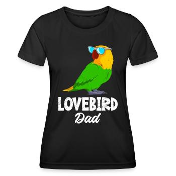 Lovebird Daddy Love Birds Parrot Holder Men - T-shirt sport Femme - noir - Devant - AI Model Female 172 light (172cm)