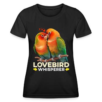 Lovebird Whisperer Bird Lover - T-shirt sport Femme - noir - Devant - AI Model Female 172 light (172cm)
