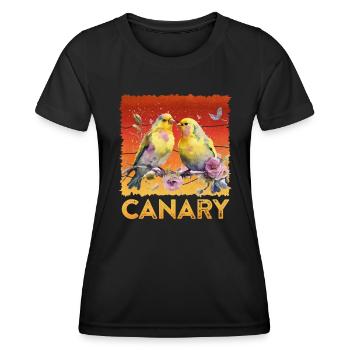 Canaries Canary Bird Bird Lovers - T-shirt sport Femme - noir - Devant - AI Model Female 172 light (172cm)