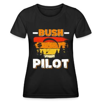 Paraglider Bush Pilot Gleitschirmflieger - Women's Functional T-Shirt - black - Front - AI Model Female 172 light (172cm)