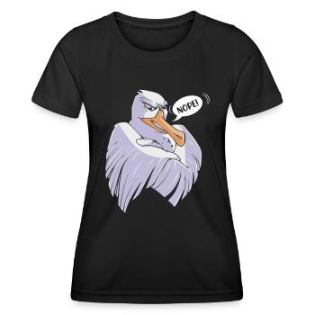 Mouettes têtues NOPE! Oiseau côtier Mouette - T-shirt sport Femme - noir - Devant - AI Model Female 172 light (172cm)