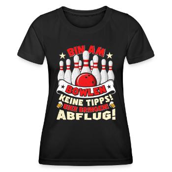 Bowling Je suis bowling Pas de conseils! Apportez de la bière! - T-shirt sport Femme - noir - Devant - AI Model Female 172 light (172cm)