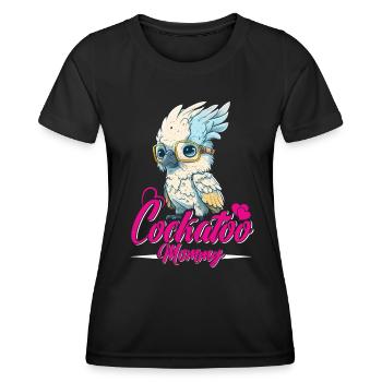 Cacatoès Maman Oiseau Amant Perroquet Femmes - T-shirt sport Femme - noir - Devant - AI Model Female 172 light (172cm)