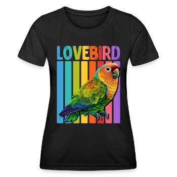 Inséparables Perroquets Amis Oiseaux Amis Oiseaux - T-shirt sport Femme - noir - Devant - AI Model Female 172 light (172cm)