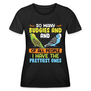 Parakeet So many budgerigars Have the most beautiful - Women's Functional T-Shirt - black - Front - AI Model Female 172 light (172cm)