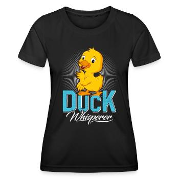 Duck Whisperer Duck Keeper Duck Breeder - T-shirt sport Femme - noir - Devant - AI Model Female 172 light (172cm)