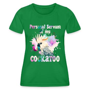Kakaduu Serviteur personnel de mon cacatoès - T-shirt sport Femme - vert - Devant - AI Model Female 172 dark (172cm)