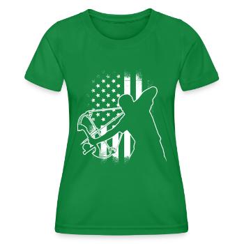 Bogenfischen Bogenjäger Fischjagd Bogen - Frauen Funktions-T-Shirt - Kelly Green - Vorne - AI Model Female 172 dark (172cm)
