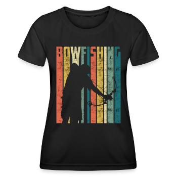 Bow Fishing Bow Hunter Fish Hunting Bow - Women's Functional T-Shirt - black - Front - AI Model Female 172 light (172cm)