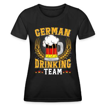 Équipe allemande de buveurs Bierfan - T-shirt sport Femme - noir - Devant - AI Model Female 172 light (172cm)